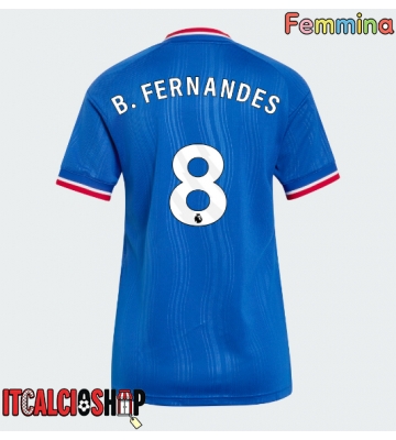 Manchester United Bruno Fernandes #8 Seconda Maglia Femmina 2026-27 Manica Corta